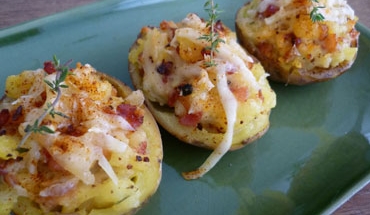 Papas rellenas gratinadas