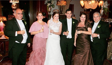 Augusto Jouvin, Rebeca Nugué de Jouvin, Anita Guijarro de Mieles y Jaime Mieles.