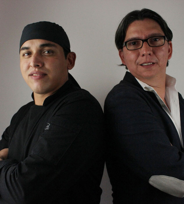Chef Andrés Narváez y Jacobo Schneider Torbay, propietario.