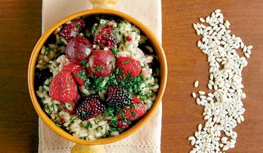 Risotto de frutos rojos, recetas que están en la edición número 4.