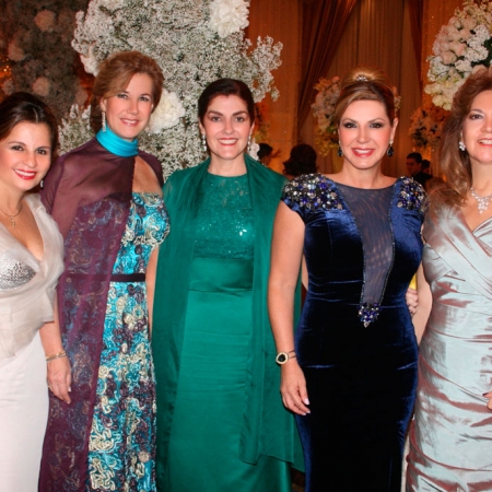 Bernarda de Campolo, Susana de Egas, Alhelí de Burgos, Poli Ugarte y Cecilia de Pérez. 